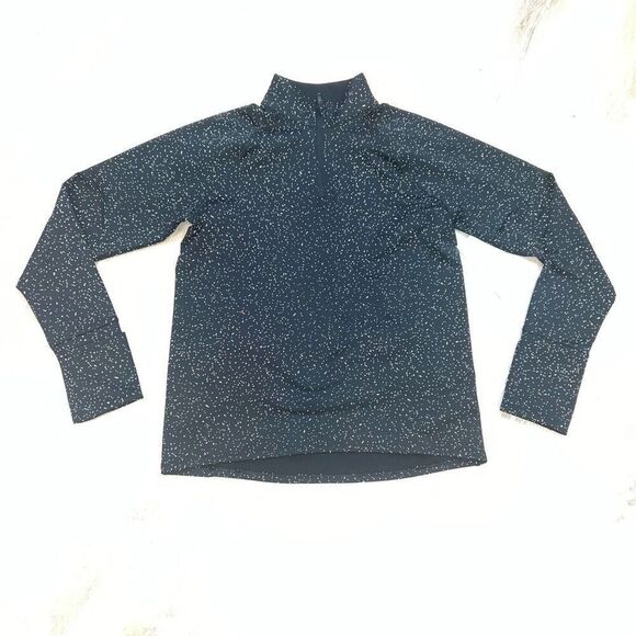 Athleta Whistler Half Zip Quick Dry Fitted Pullover, Black & Spots Women’s Small - Picture 13 of 13